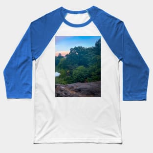 Central Park Sunset Manhattan New York City Baseball T-Shirt